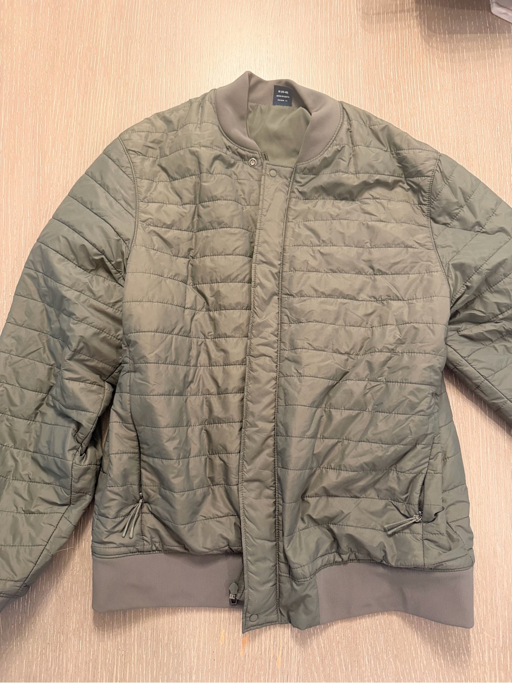 George Olive Green Quilted Bomber Jacket